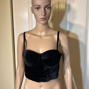 Papaya Black Velvet “Feel” Bustier